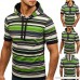 Fashion Hooded T Shirt Men Donci Vitality Sports Slim Fit Casual Running Essentials Tees Green B07QBP1V42